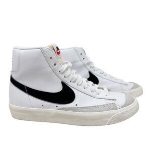Nike Blazer Mid ’77 White Black Women’s Sneakers Size 7.5 Leather Retro Classic